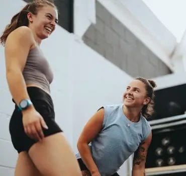 Women laughing